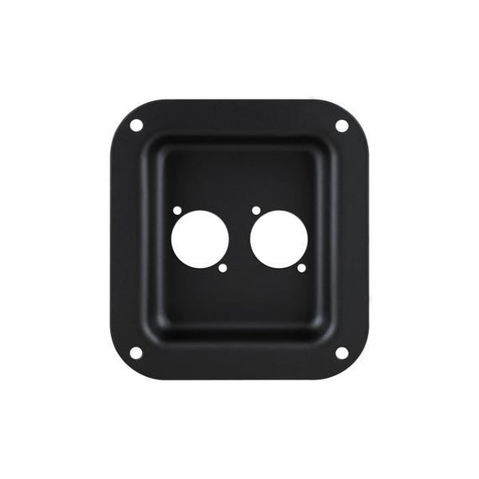 Penn Elcom - D0947K - Small Dish Punched for 2 x D-Series Connectors - Black