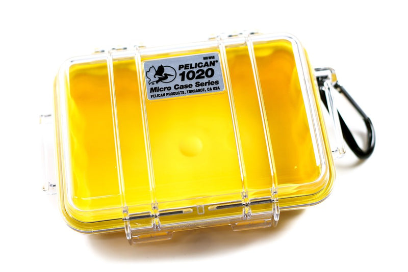 Pelican Cases - 1020 Micro Cases Yellow/Clear