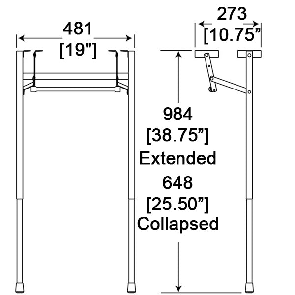 Penn Elcom - 9967 - Collapsible table legs.